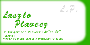laszlo plavecz business card